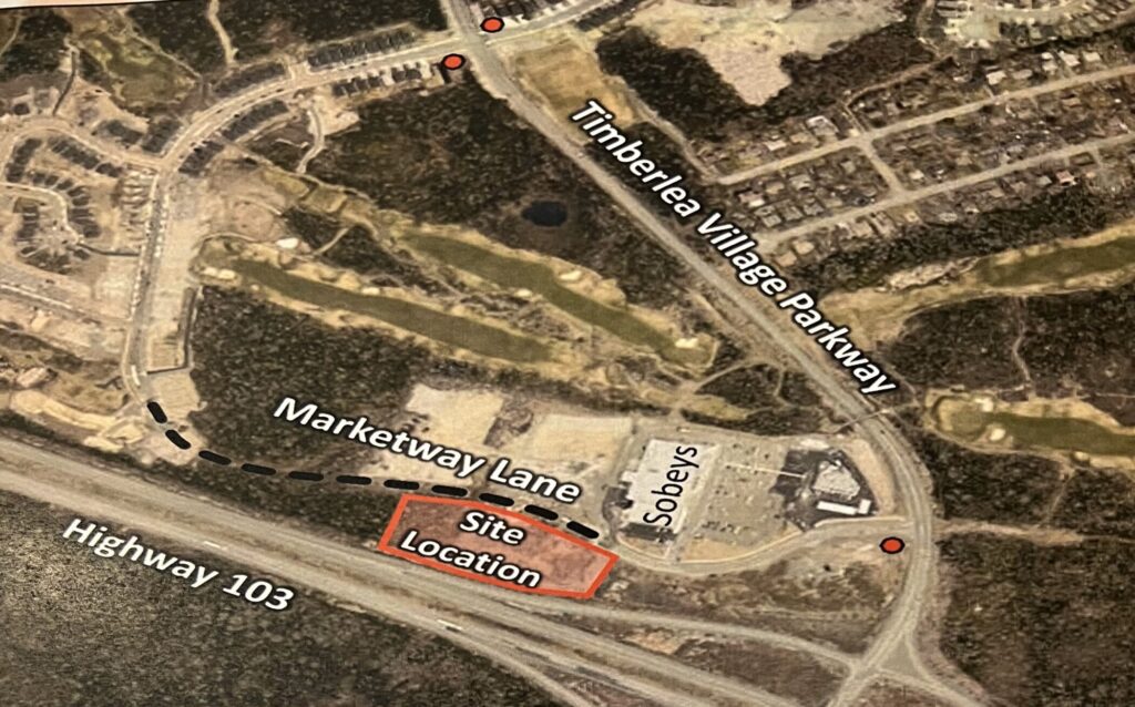 map showing location of new curling club